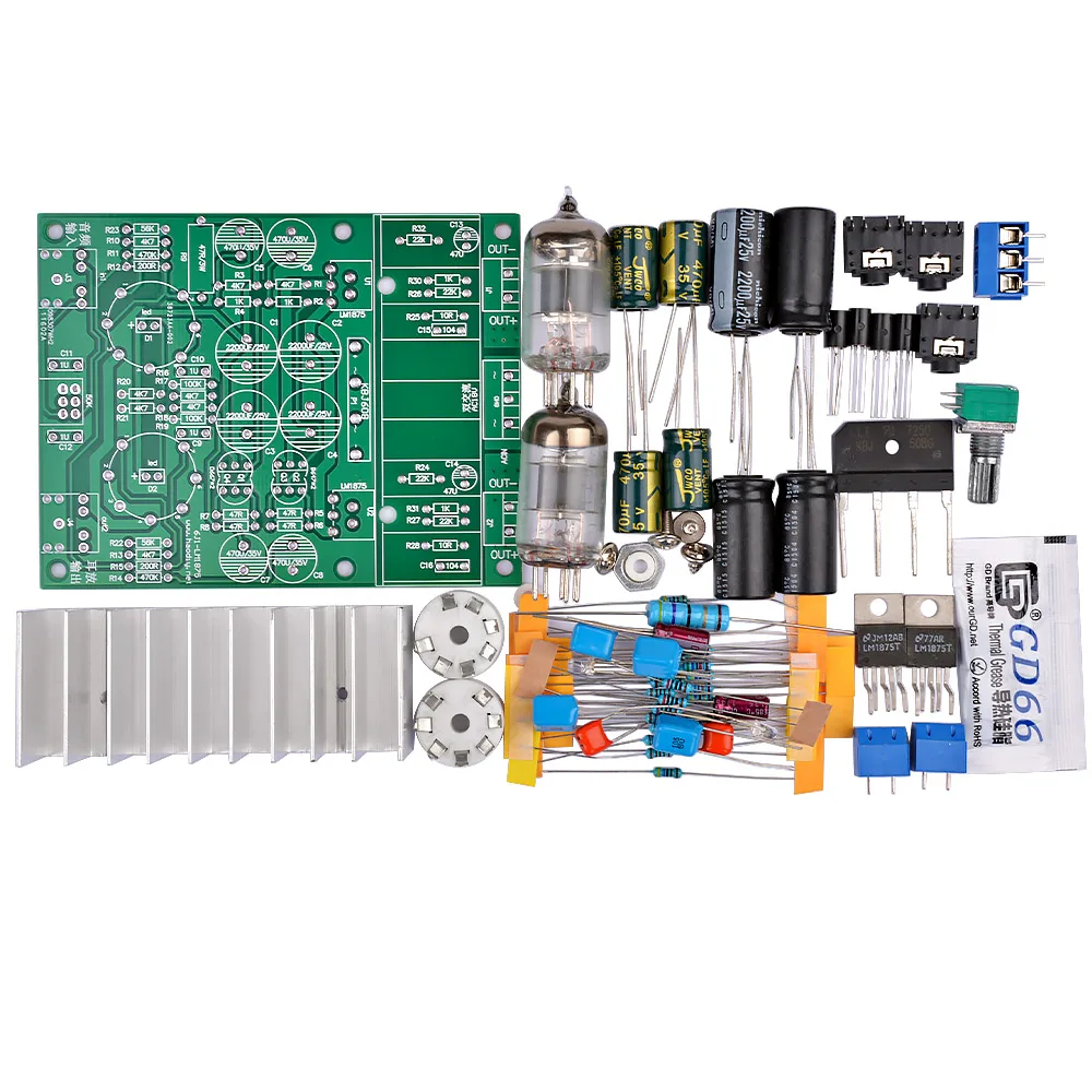 AIYIMA 6J1 Tube Preamplifier Audio Board LM1875T Power Amplifier Board 30W Preamp Bile Buffer Headphones Amplifier AMP DIY Kits