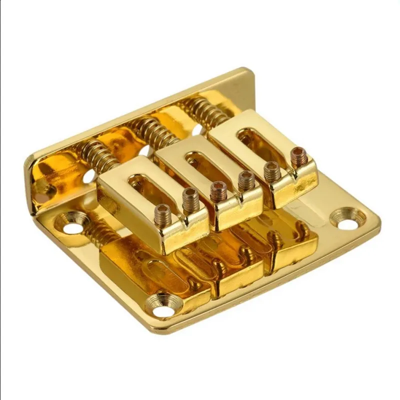 Adjustable 3 string Fixed Bridge Tailpiece for Electric Guitar Part