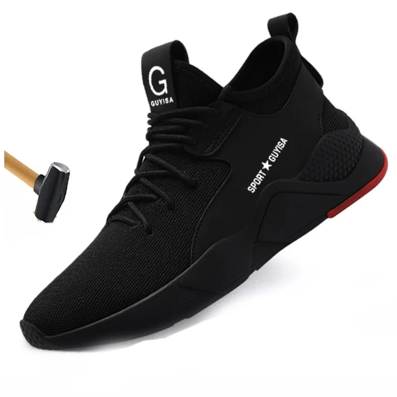 أحذية أمان أحذية للرجال غير قابل للتدمير الرجال رياضة المرأة تنفس خفيفة الوزن أحذية عمل الصيف كاني ويست أحذية رجل