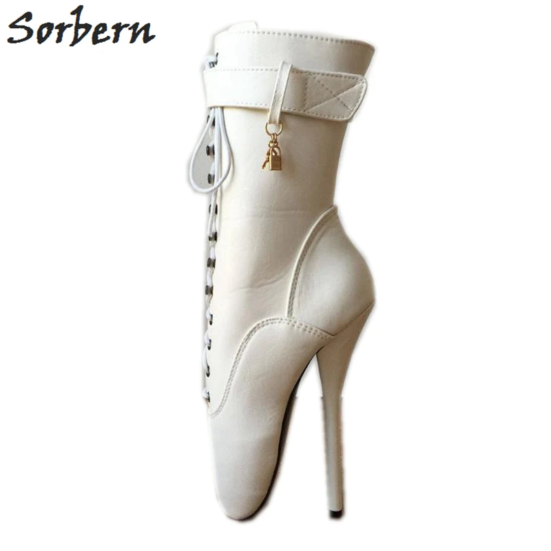 

Sorbern 7 Inch Heels Boots Women Ankle High Stilettos Ballet Sm Drag Queen Shoes Fetish Custom Exotic Dance Booties Trendy Heels