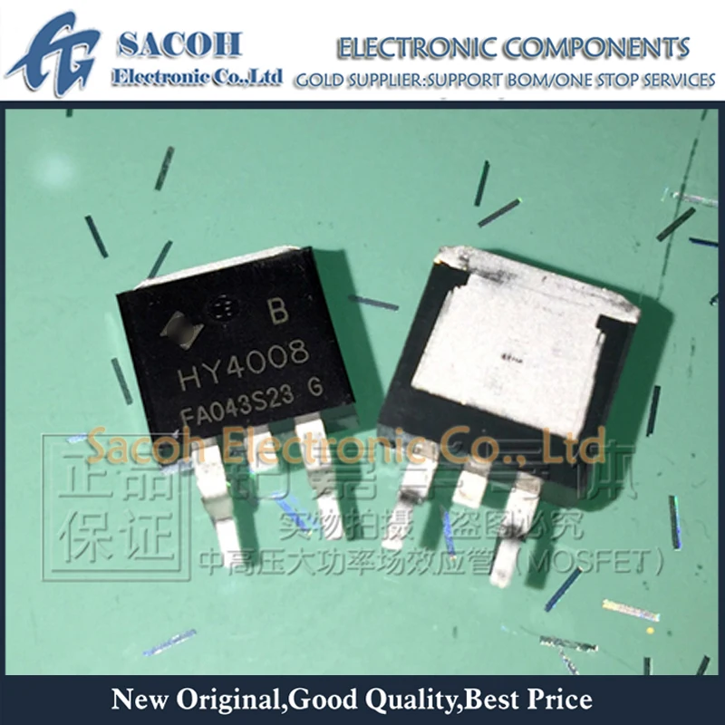 

Free Shipping 10Pcs HY4008B HY4008 4008 TO-263 200A 80V 2.9Mohm Power MOSFET transistor