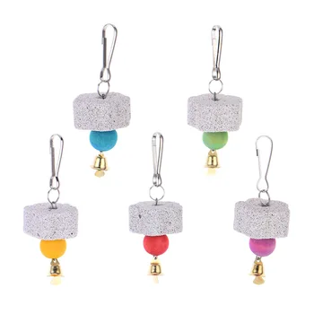

Hot Sale!Cool And Practical Pratical Parrot Mouth Grinding Stone Molars Stone Hanging String Random Color LXY9
