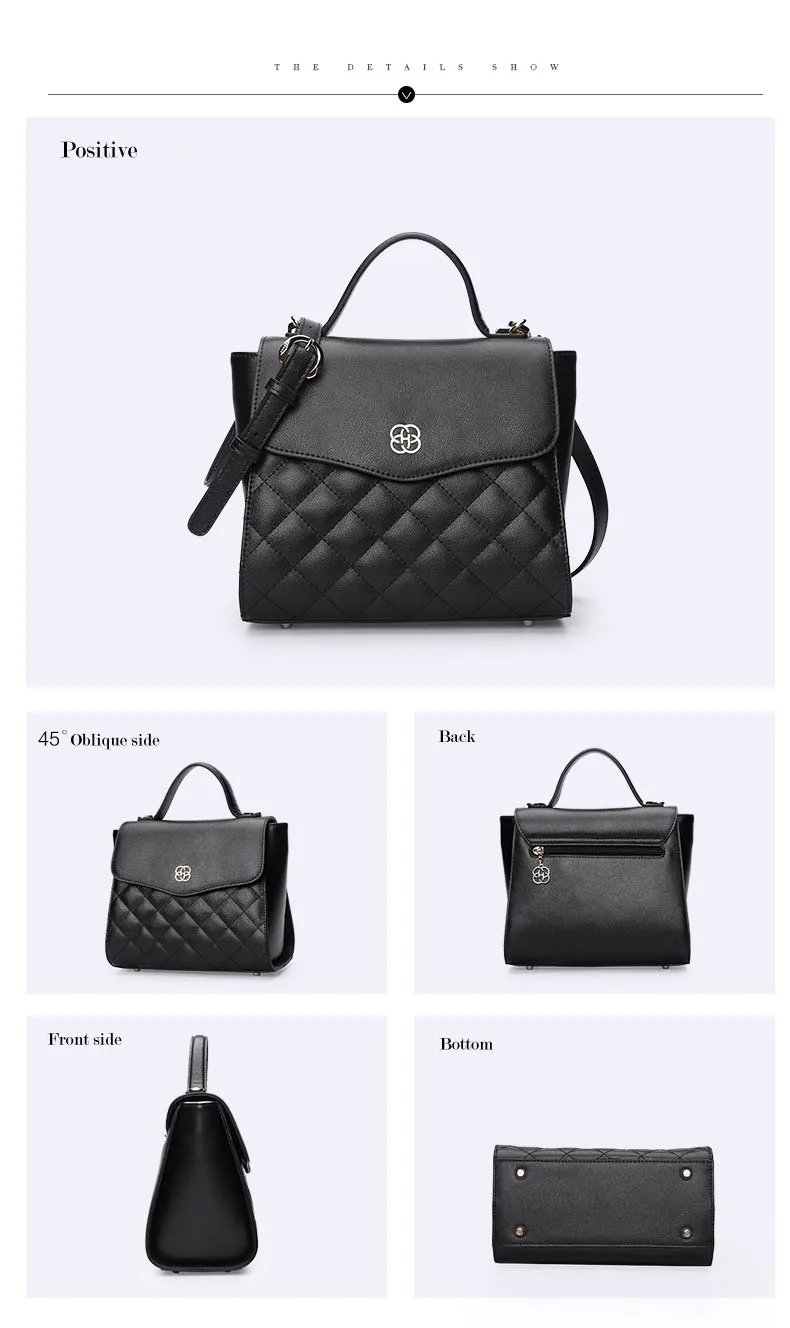 Real Natural genuine leather Handbag Ladies Classic Flap Bag Famous luxury Brands women Shoulder Bag Versatile messenger Bag      H51440362 (7)