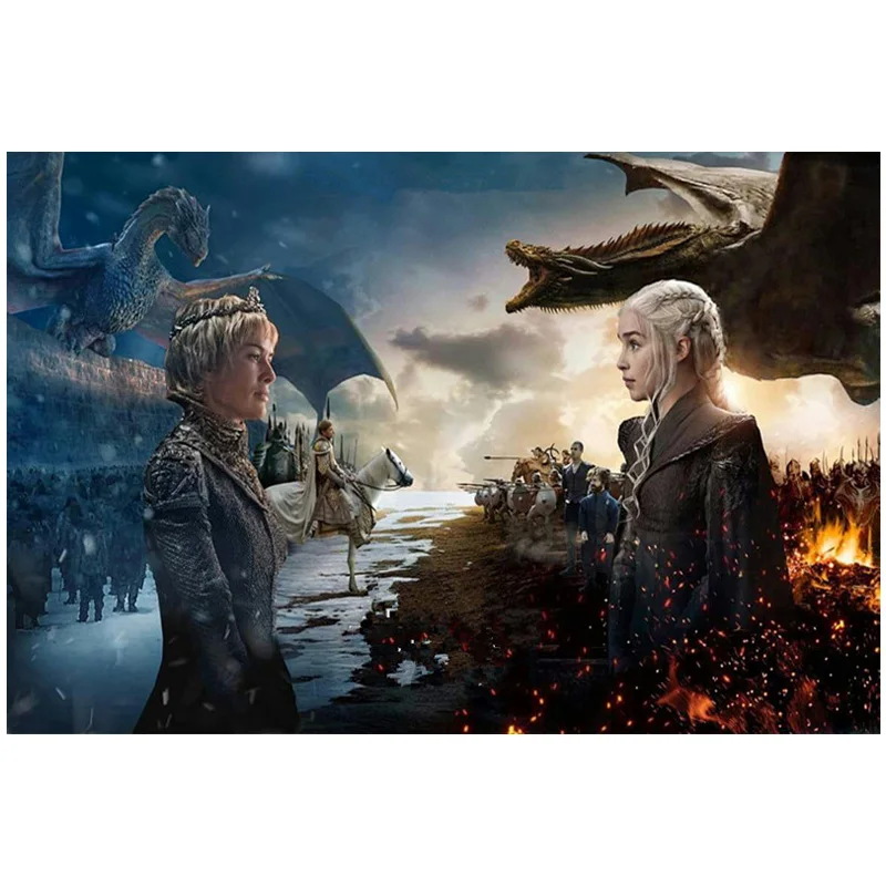 

Diy Diamond Painting Wolf deer lion juego de tronos Lion Game of Thrones Cross Stitch 5D Embroidery Full for Children's YG819