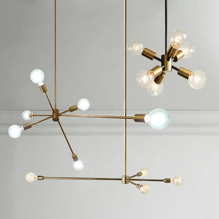

Nordic Modern Gold LED Pendant Lights bedroom dinning room kitchen hanglampen voor eetkamer E27 LED Lamp Edison Light Bulb