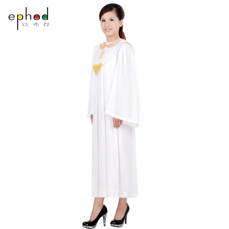 Vatican Jerusalem Church White Alb Robe Vestments Monastic Gown ROBES CHOIR CHORUS GOWN ROBE Yellow White