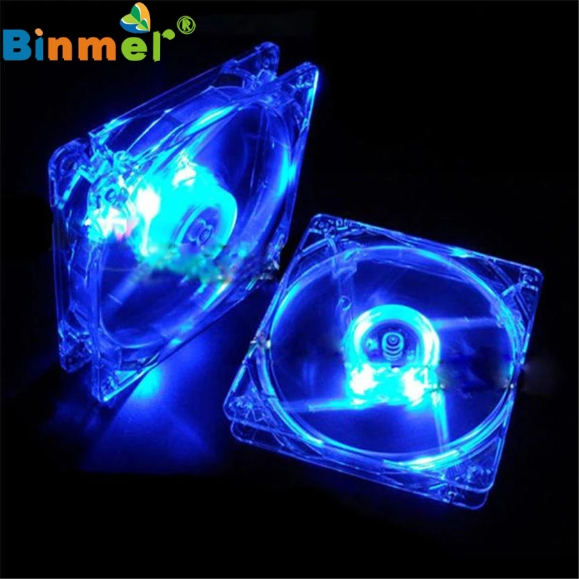 

Brand New Blue Red Quad 4-LED Light Neon Clear 120mm PC Computer Case Cooling Fan Mod Best Sell Popular for DIY Jun02
