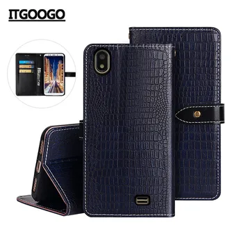 

Case For Prestigio Wize Q3 Case Cover Crocodile Grain Flip Leather Case For Prestigio Wize Q3 Cover Business Phone Case