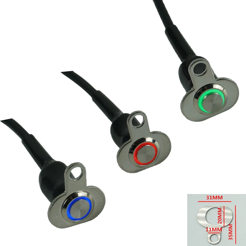 

3 Color Lights Motorcycle Switch ON-OFF Handlebar Adjustable Mount Waterproof Switches Button DC12V Headlight