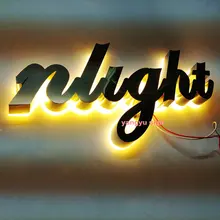 Outdoor 3D customized Stainless steel backlit led sign letters