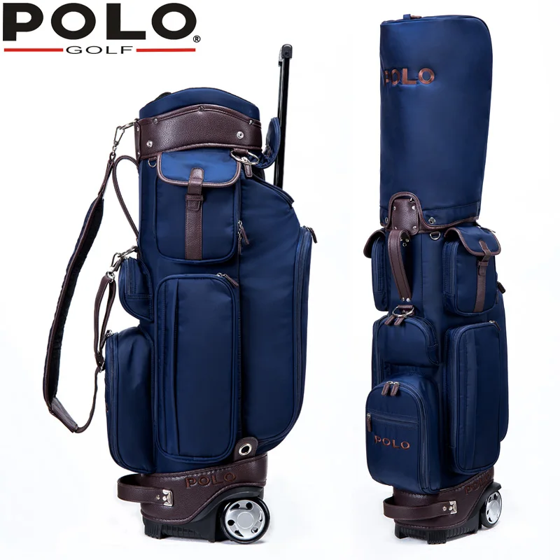 

POLO Golf Sport Package Bags Wheels Men's Golf Standard Bag Professional Ball Staff Bag Cover Waterproof Multifunction Storage