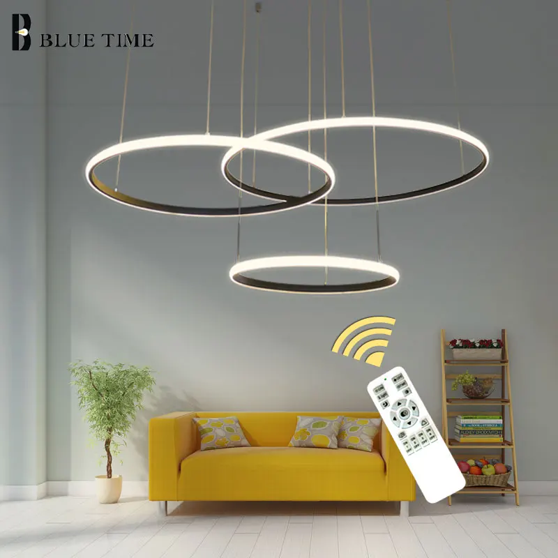 

Black&White Body Modern LED Chandelier Lamps For Living Room Bedroom PVC Chandelier Lighting Indoor Home Illumination AC 90-260V