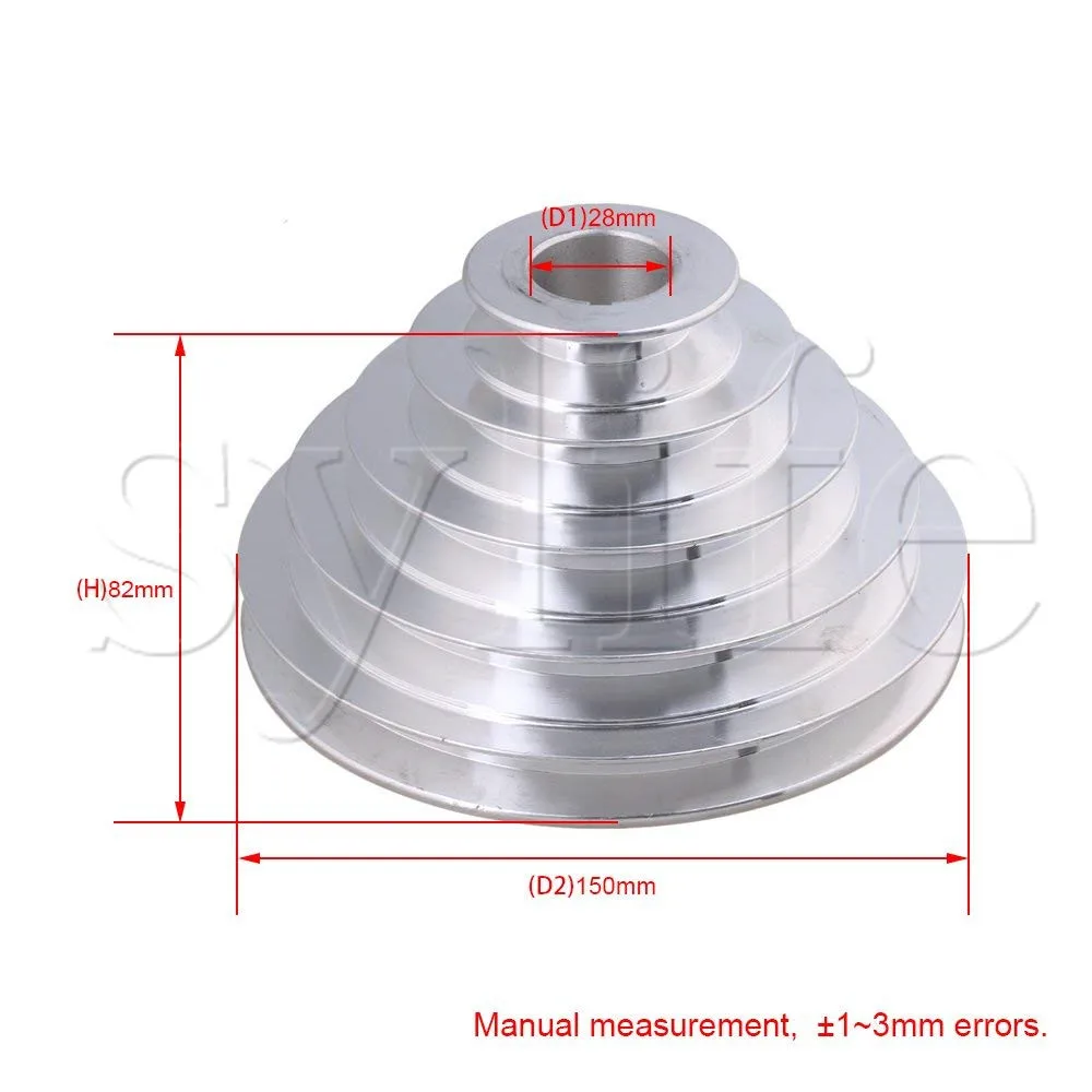 54 мм до 150 мм наружный диаметр 28 мм диаметр Ширина 12,7 мм Алюминий 5 Шаг пагода шкив для Тип v-образный ремень ГРМ