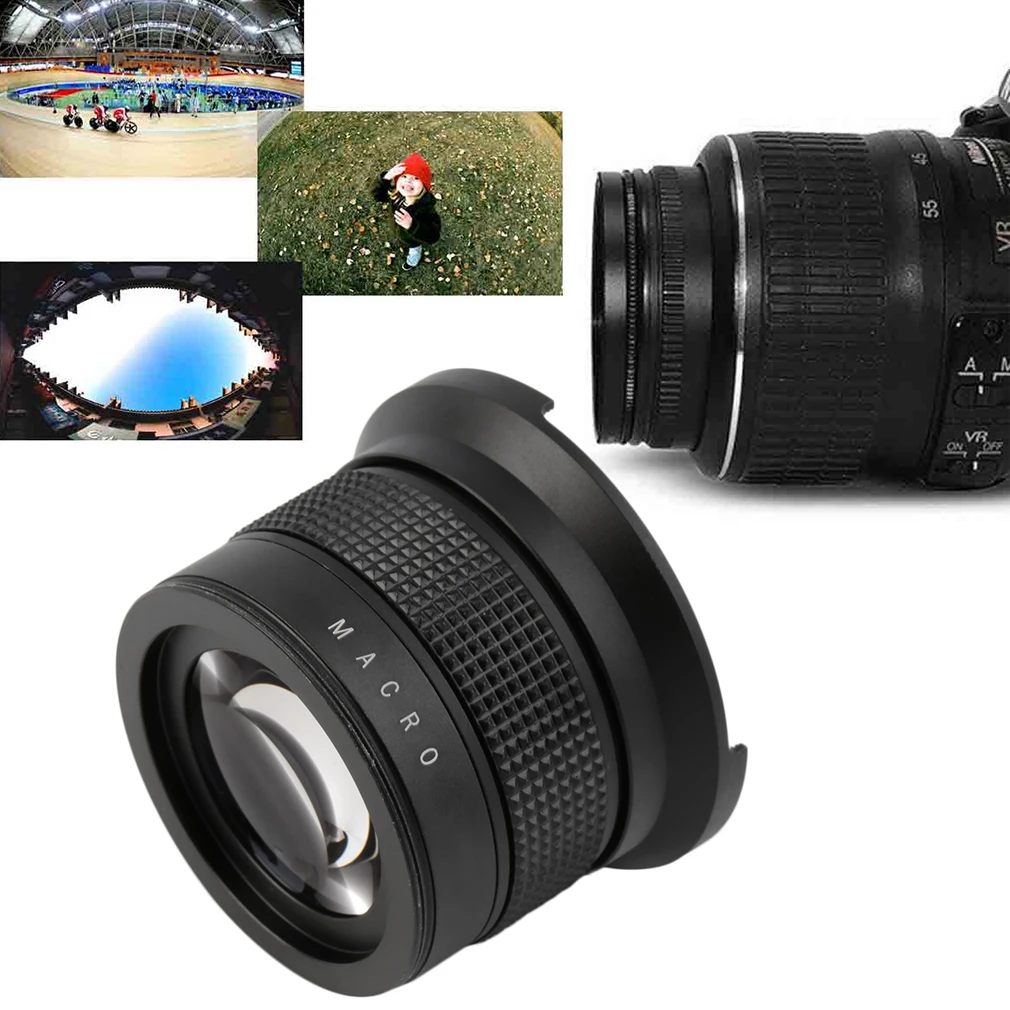 Hot Selling! 0.35X58MM Camera Super HD Wide Angle Fisheye Lens With