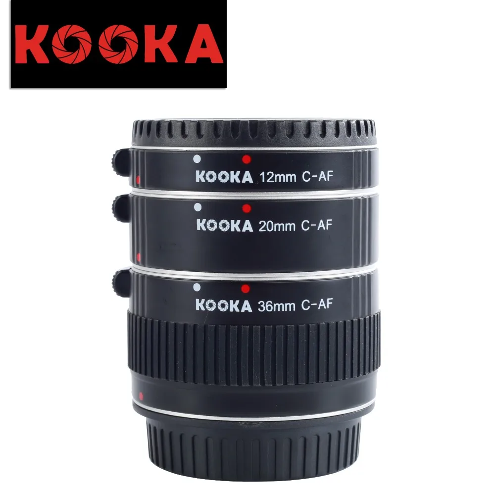 

KOOKA KK-C68A Aluminium Alloy Auto Focus AF Macro Extension Tube Tet for Canon 70D 5D2 5D3 7D 6D 650D 600D 550D