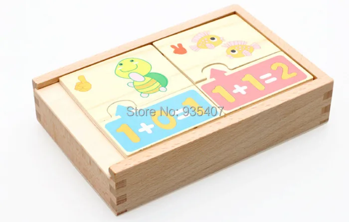 New Wooden animal food pairing plate count digital identification card Baby toy Free shipping New Wooden animal food pairing plate count digital identification card Baby toy Free shipping