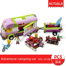 bela 10168 314Pcs Friends series Adventure camping car Building Blocks Bricks font b Toys b font