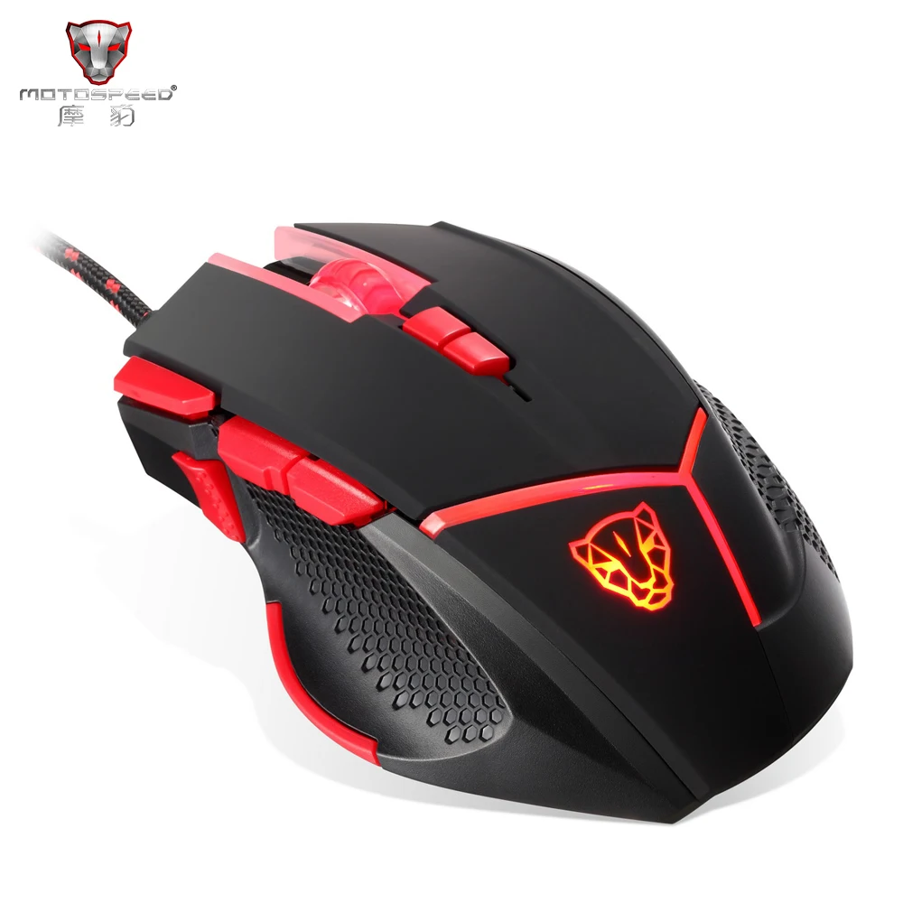 MOTOSPEED V18 Проводная игровая мышь 4000 DPI 9 кнопок светодиодный светильник кнопка