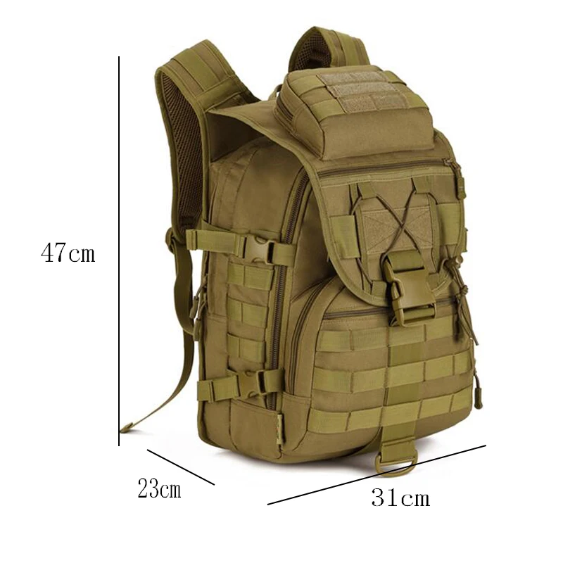 45L Large Capacity Man Army Tactical Backpacks Military Assault Bags Outdoor Molle Pack For Trekking Camping Hunting Bag