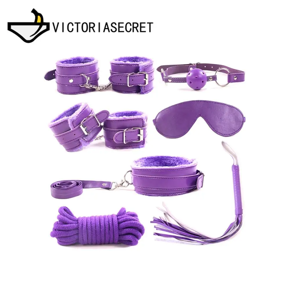 7PCS Bdsm Bondage Handcuffs Adult Games Sex Toys For Couples Bundled Bondages Femdom Alternative Sexy Shop Exotic accessories