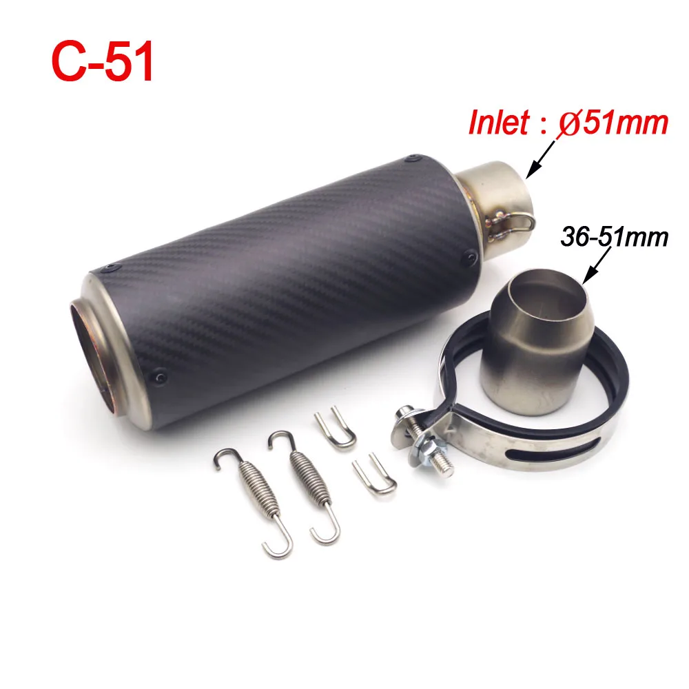 

FOR honda vfr 750 benelli bn 302 honda pcx 125 honda cb1000r 51 61mm Universal Motorcycle Exhaust Escape Muffler Pipe Slip-on