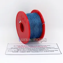 LN005739 100 м Acrolink OCC 34AWG UV-PVC(N Tefl) 1 ядро одна кристальная медная фольга около 50d OD 0,8 мм DIY Кабель ID32