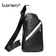 LUENSRO Новинка, мужская сумка из натуральной кожи, повседневная мужская сумка из воловьей кожи, дорожные сумки через плечо, нагрудный пакет, мужские сумки