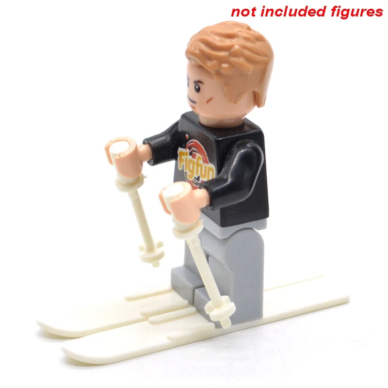

5pcs/lot Ski Board Snowboard Skiing Sled Sports Equipment MOC Blocks Parts Building Bricks Gifts Toys for Children