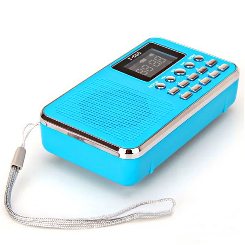 

Portable Mini FM Radio Support TF Card with LED Screen LED Flashlight Universal Digital Home Stereo Speaker Wired Music Player