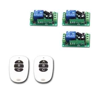 

Promotion DC9V 12V 24V 1 CH 1CH RF Wireless Remote Control Switch System 2X Transmitter and 3X Receivers with 3Buttons 315/433
