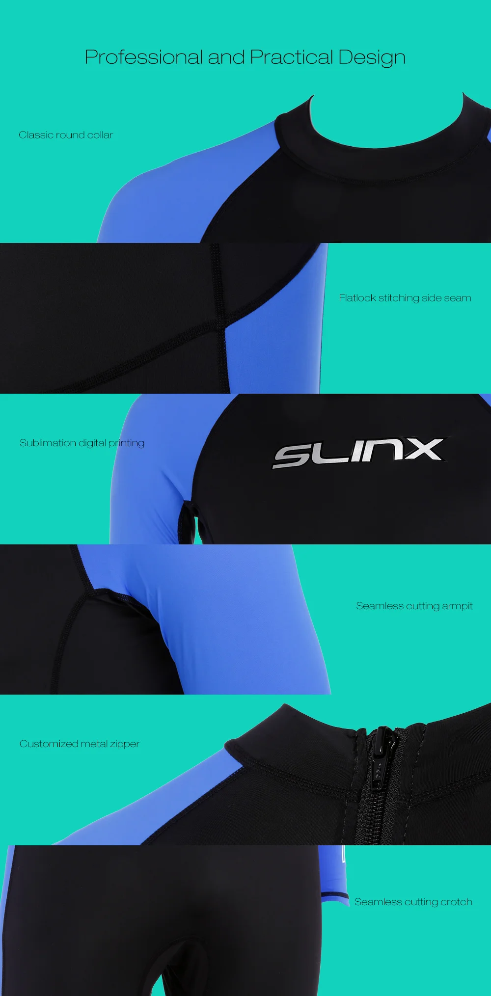 SLINX 1707 солнцезащитный неопреновый гидрокостюм для подводного плавания