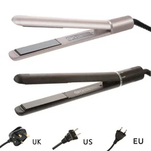 Профессиональный Выпрямитель для волос регулируемая температура 2 в 1 турмалин керамический плоский утюг для всех типов волос с вращением