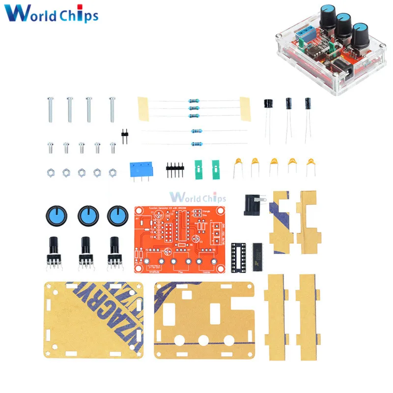 

XR2206 DIY Kit Sine Triangle Square Wave Output 1HZ-1MHZ DDS Function Signal Generator Adjustable Frequency Amplitude