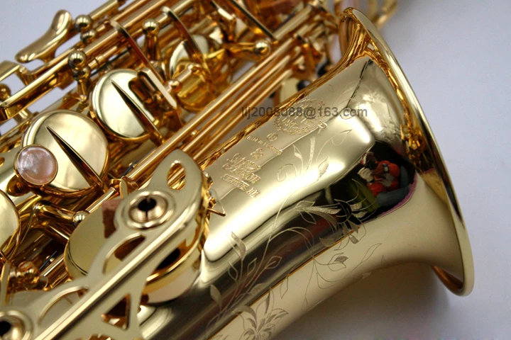 

France Saxophone Alto Selma SAS-802 Electrophoresis gold Whole body carving 802 Alto sax Professional musical instrument