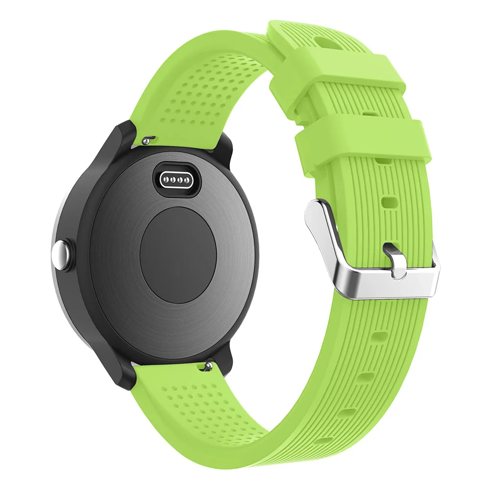 Мягкий силиконовый сменный ремешок для Garmin Vivoactive3 3 Vivomove HR, умный Браслет для Forerunner 645, музыкальный ремешок в полоску - Цвет: Green