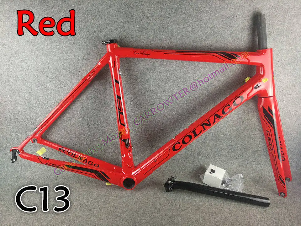 18 цветов T1000 CARROWTER Colnago C60 карбоновая рама для дорожного велосипеда с 48/50/52/54/56 см BB386 3 к матовая/глянцевая - Цвет: C13