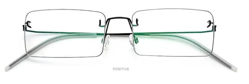 ISENGHUO Безвинтовые очки по назначению очки женские без оправы квадратная Близорукость Оптические корейские титановые очки с оправой из сплава рамка