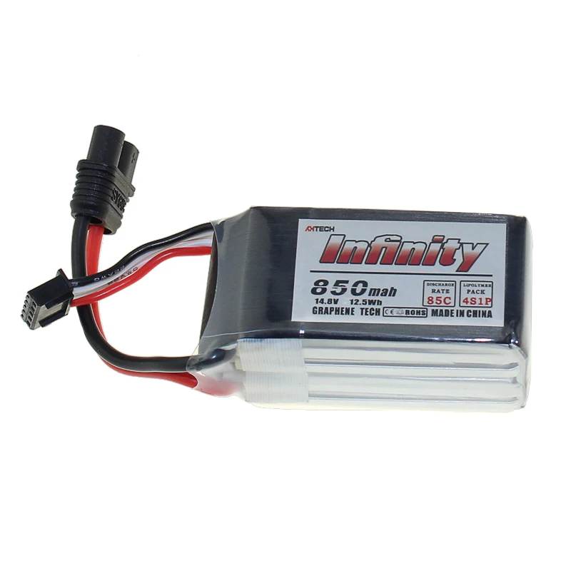 Infinity 7,4 V 850mAh 85C 2S 3S 11,1 V LiPo батарея XT30 разъем 4S 14,8 V SY60 XT60 вилки для RC FPV мультикоптера модели дрона - Цвет: 850mah 85C 4S (SY60)