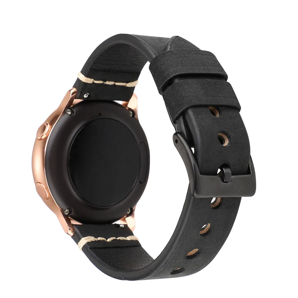 Смарт-часы Smartband ремешок кожаный ремешок Quick Release 20 мм ремешок подходит к Samsung Galaxy Watch Active Smart Watch bracelee