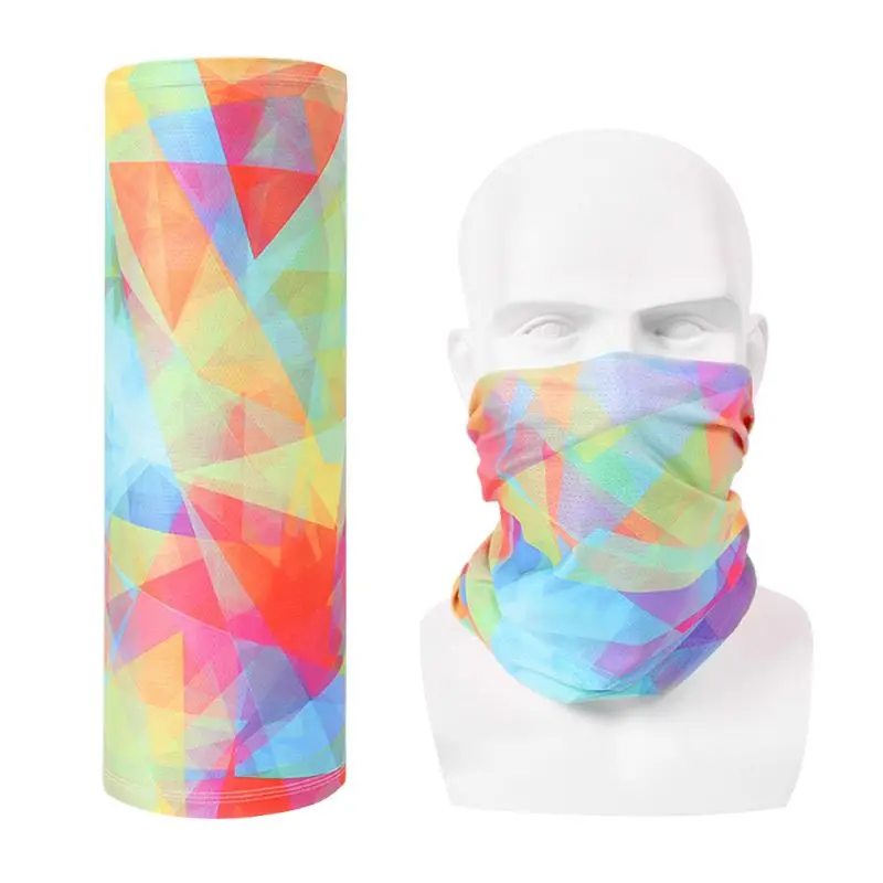

14 Styles Unisex Traceless Magic Neck Scarf Candy Colored Cartoon Animal Tube Headband Ice Silk Cycling Turban Face Mask Bandana