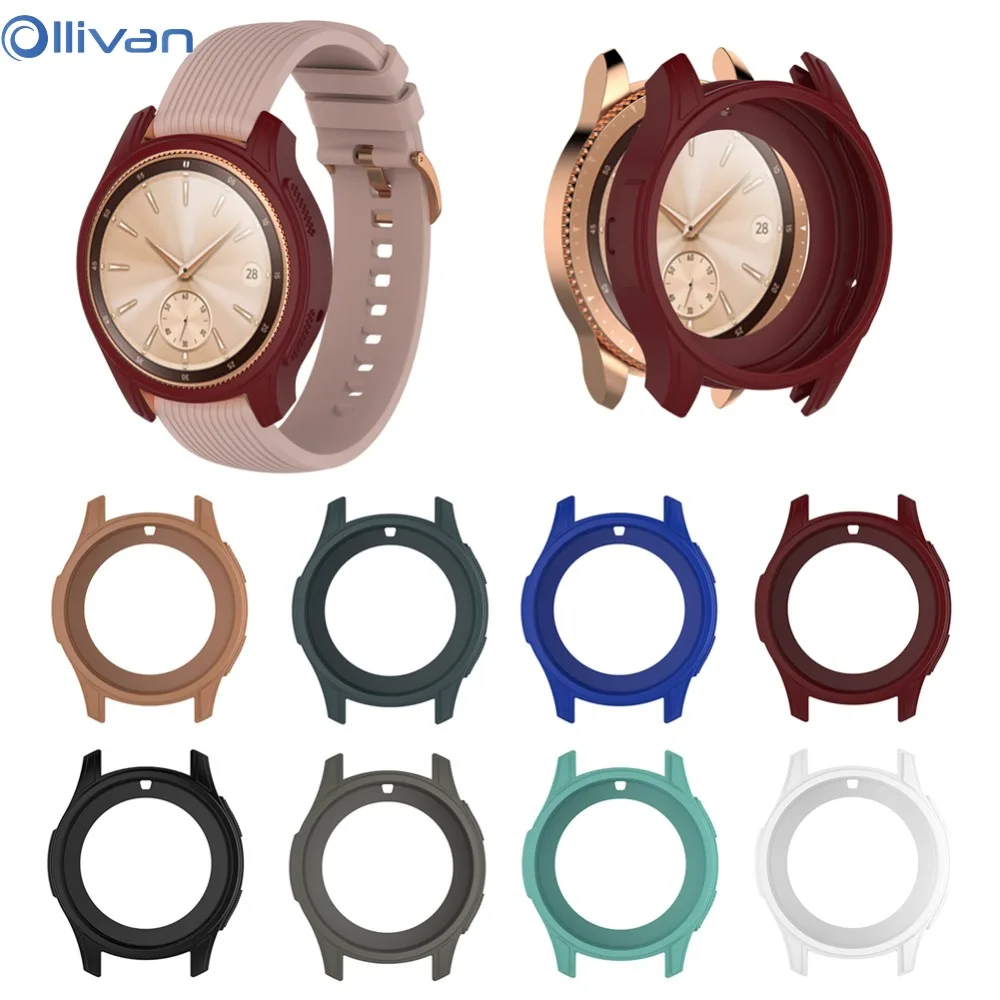 

Ollivan Colorful Silicone Soft Shell Protective Frame Case Cover For Samsung Galaxy Watch 42mm 46mm Cover Case protector