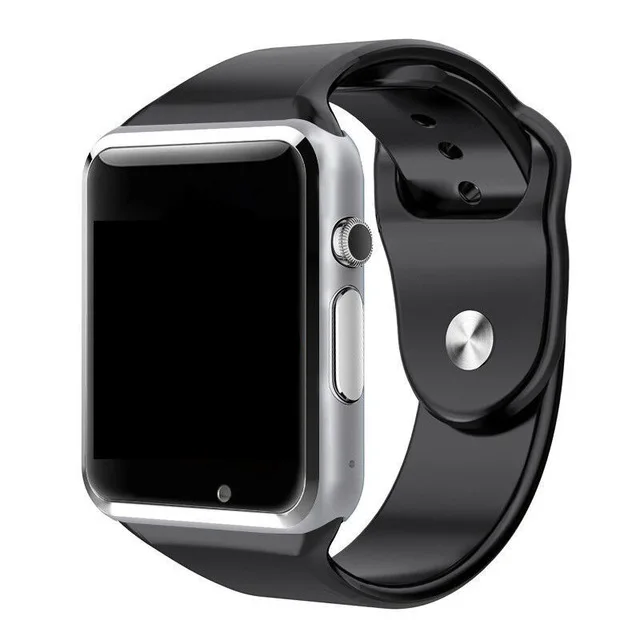 Наручные часы A1 Bluetooth Смарт часы спортивные Шагомер с sim-камерой Smartwatch для Android смартфонов Россия T15 PK DZ09 - Цвет: Black Silver