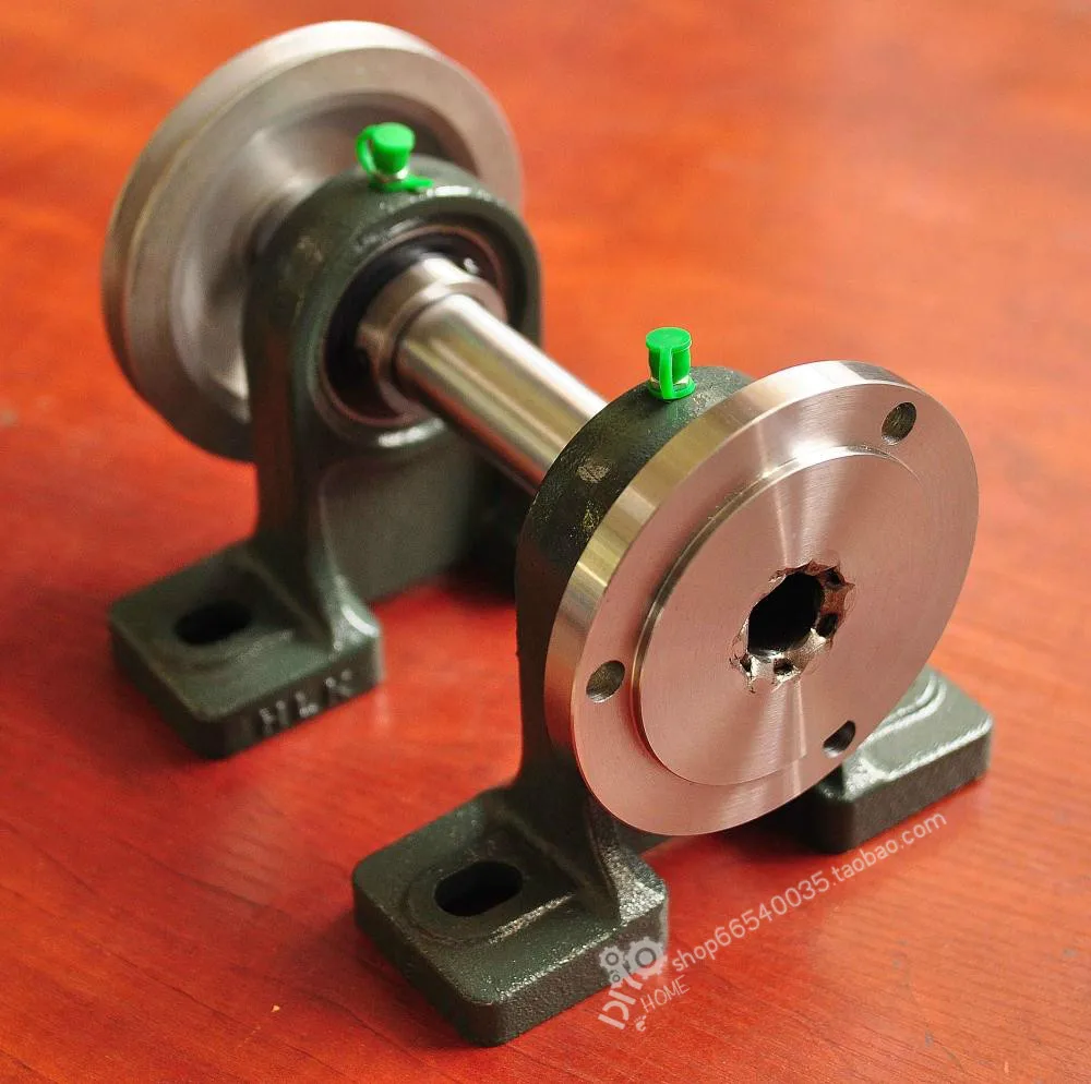 

100 spindle flange + with bearing + pulley Through hole: 19mm