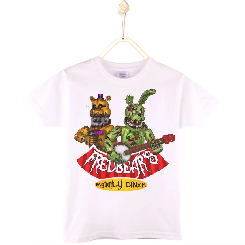 

2017 Children Clothing Five Nights At Freddy Kids T-Shirt 100% Cotton 3D Print Boys T Shirts Grils Camiseta Baby Tops Clothes