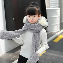 Милые зимние шапки для девочек и мальчиков, детская зимняя шапка с мультяшным животным ушком, защита от толстого бархата, теплые детские шапки, перчатки, комплект