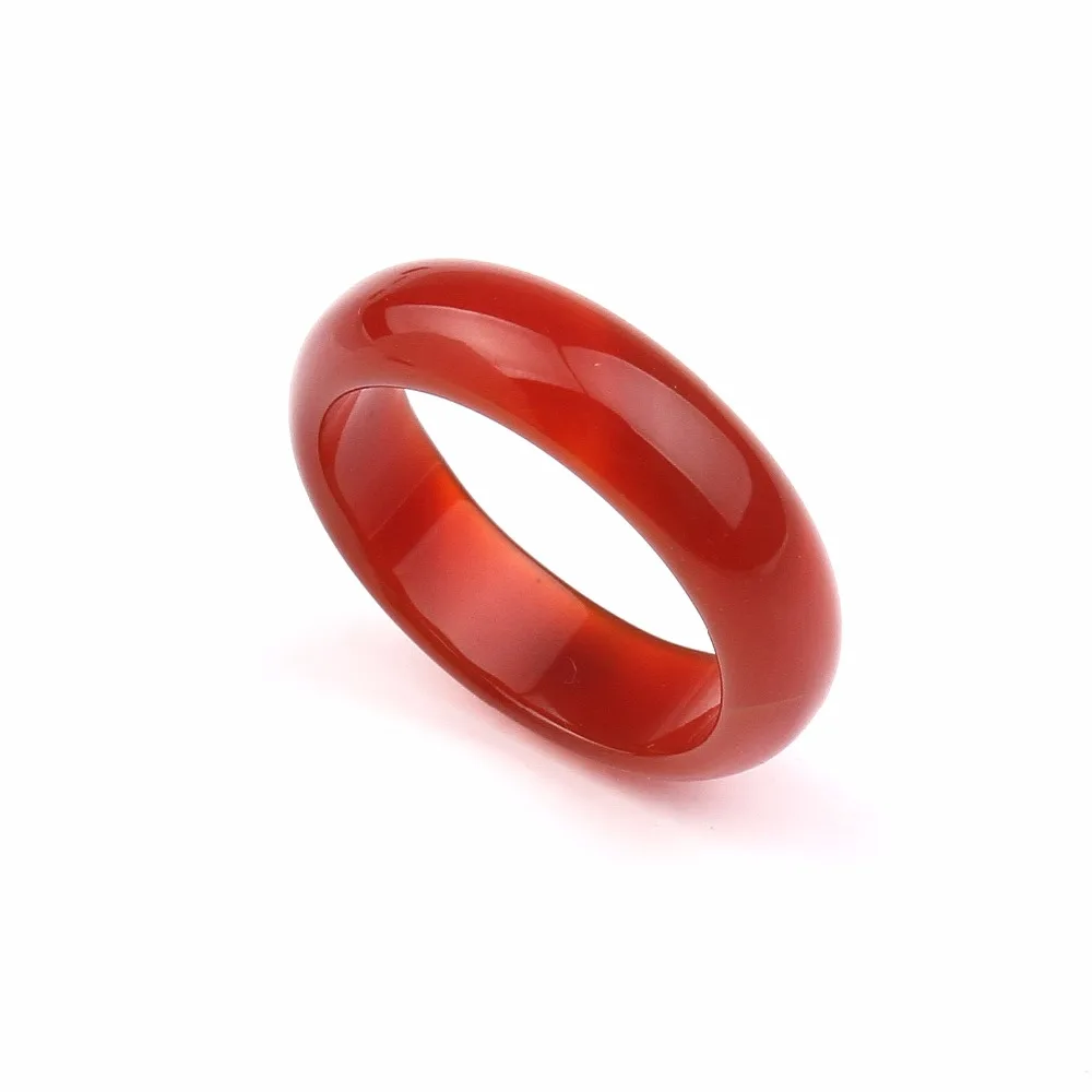 

New Punk Fashion Vintage Band Rings Natural Agate Stone Crystal Donut Ring Jewelry For Women Man Gifts Wholesale Free Shipping