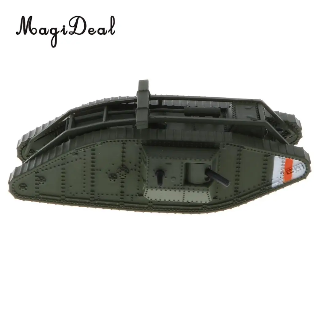1/100 Simulation Diecast Britain MK. IV Male Tank - WWI Armored Army Vehicle Car Model Toy Soldiers Souvenir