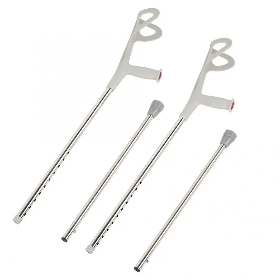 

F-shape Safety Elderly Walking Stick Adjustable Telescopic Elbow Underarm Crutches