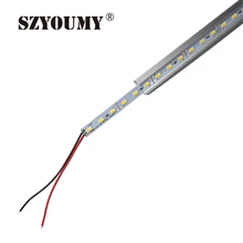 SZYOUMY 50 шт./лот 5630 SMD 36 светодиодный S 50 см светодиодный свет бар шкаф СВЕТОДИОДНЫЙ жесткой полосы DC12V витрина светодиодная твердая лента с V Профиль