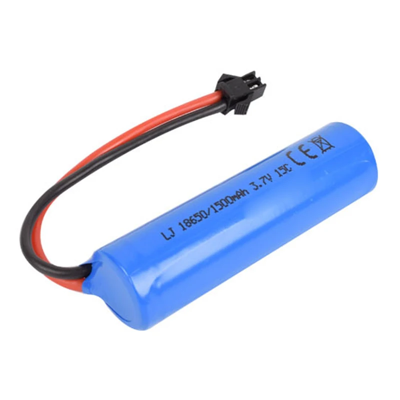 

3.7v 1500mah 15C 18650 Li-ion Battery RC toys SM-2P battery For RC Boat Car Water soft Gun